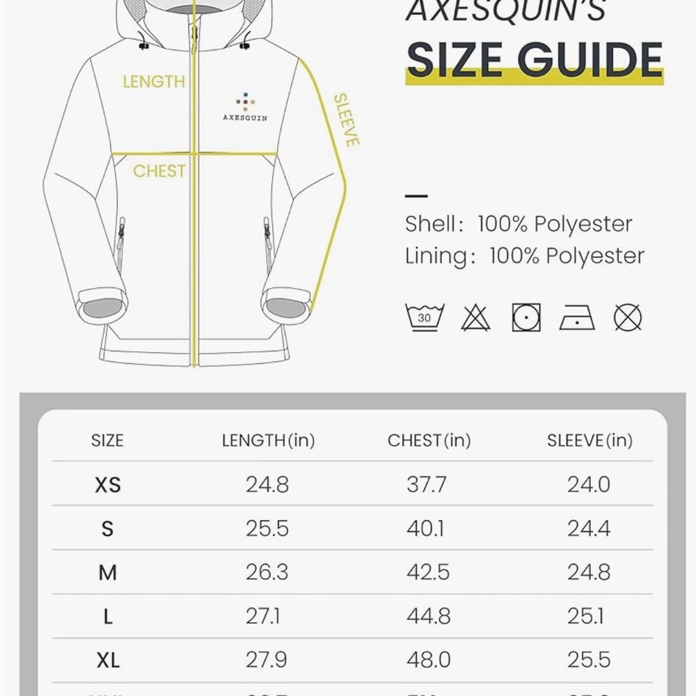 Axesquin Women's Yellow Rain Jacket, Size Small - Picture 7 of 7
